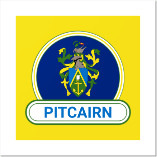 Pitcairn Country Badge - Pitcairn Flag Posters and Art